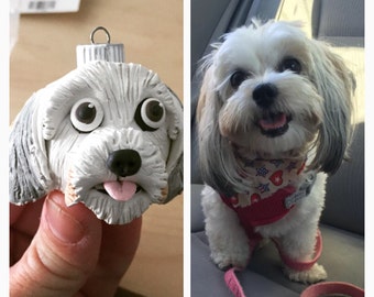 FREE SHIPPING! Custom Handmade Clay Replica Memorial/ Pet Obsessed Dog Ornaments Made With Love- Any Breed