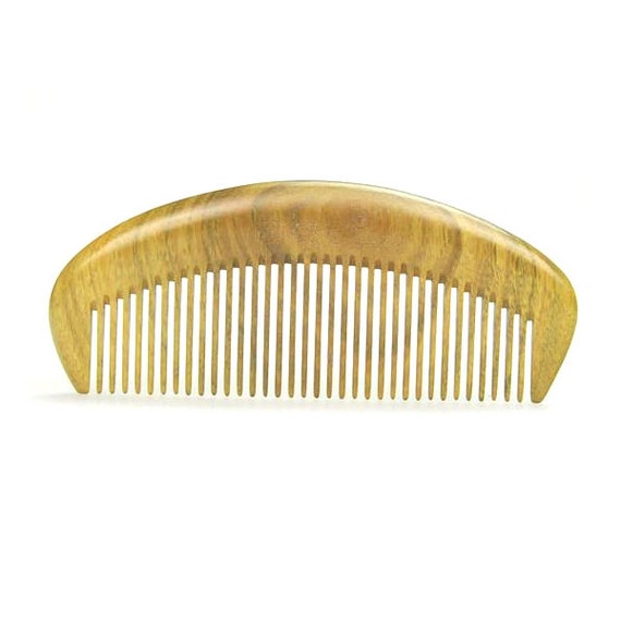 Handmade Seamless Natural Green Sandalwood Massage Comb Anti Etsy