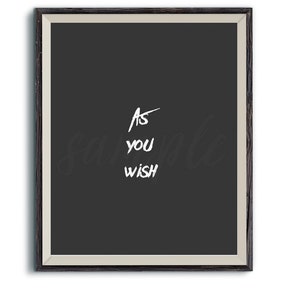 Princess Bride | Nach Belieben | Film-Print | Valentines lieben Digitaldruck | Wandkunst