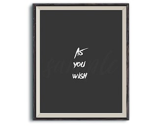 Principessa sposa | Come si desidera | Stampa di film | San Valentino amore stampa digitale | Arte della parete