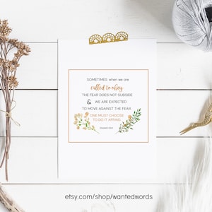 Elisabeth Elliot Called to Obey | Do it Afraid Printable Christian Wall Art