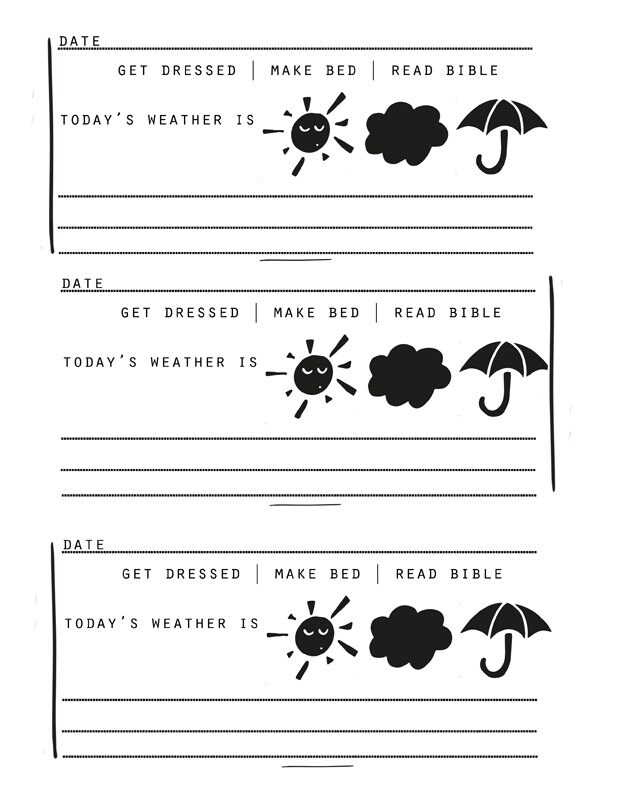 Daily Journal Pages Printable Homeschool Pages for the Early or ...