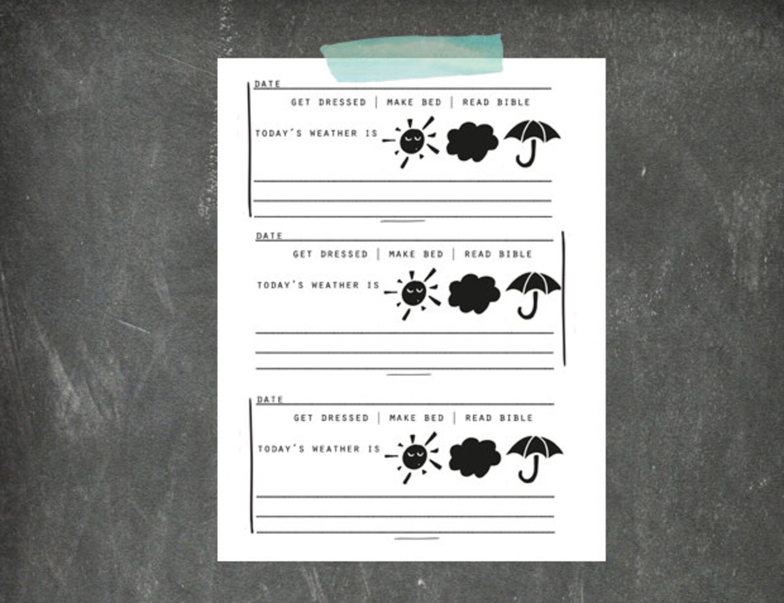 Daily Journal Pages | Printable | Homeschool | Pages for the Early or ...