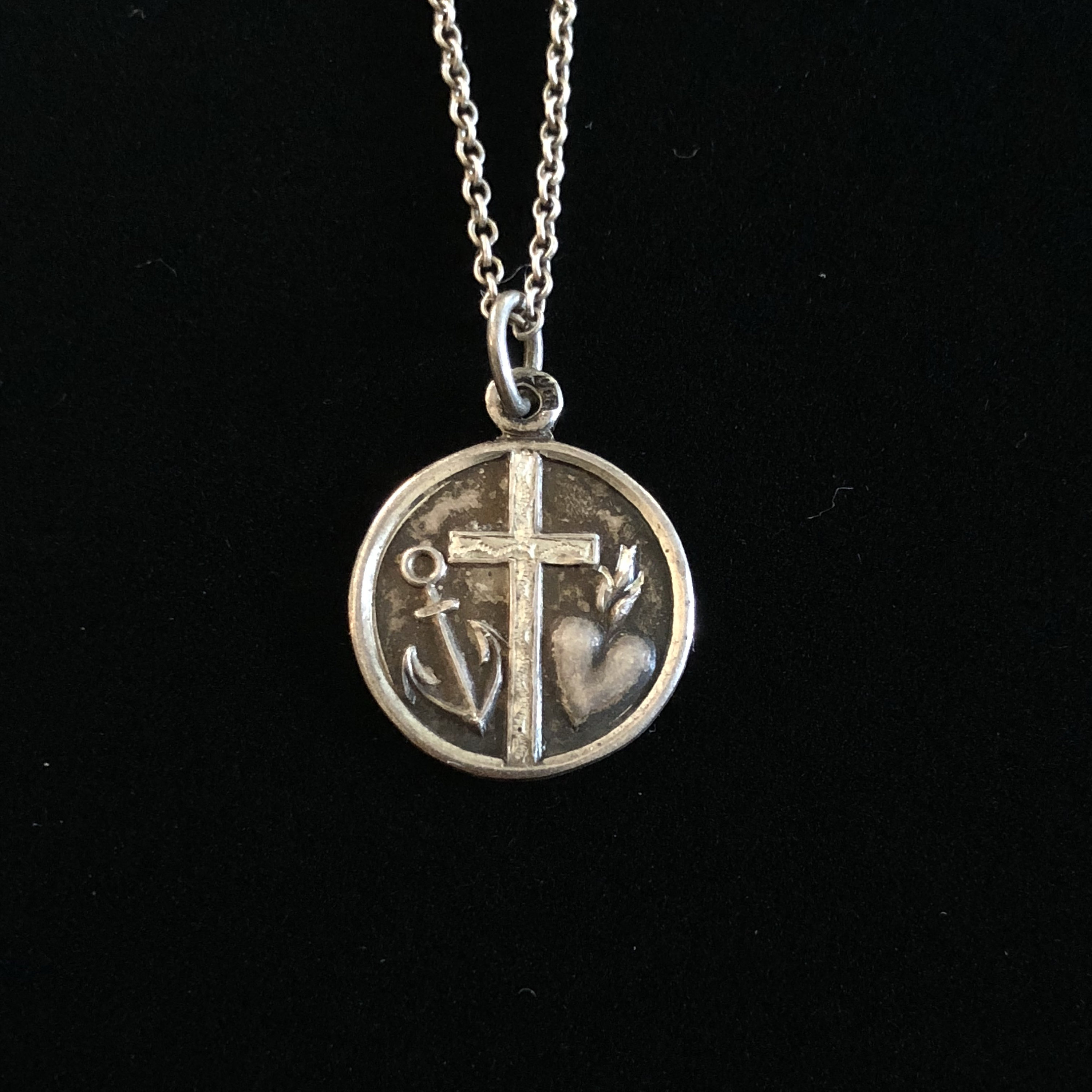 antique faith hope and charity necklace Etsy