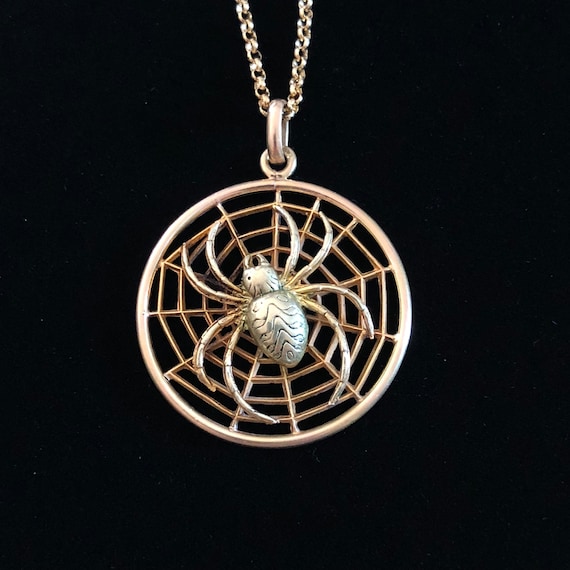 antique french spider web amulet FIX jewelers tali