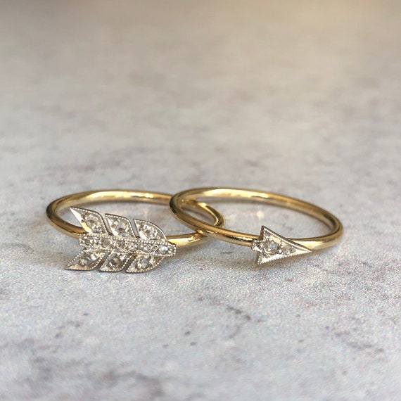 Victorian Lovers Arrow Rings