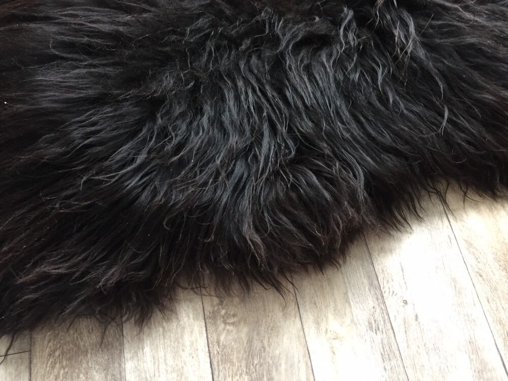 Long Haired Sheepskin Natural Rug Supersoft Pelt Rugged Throw From