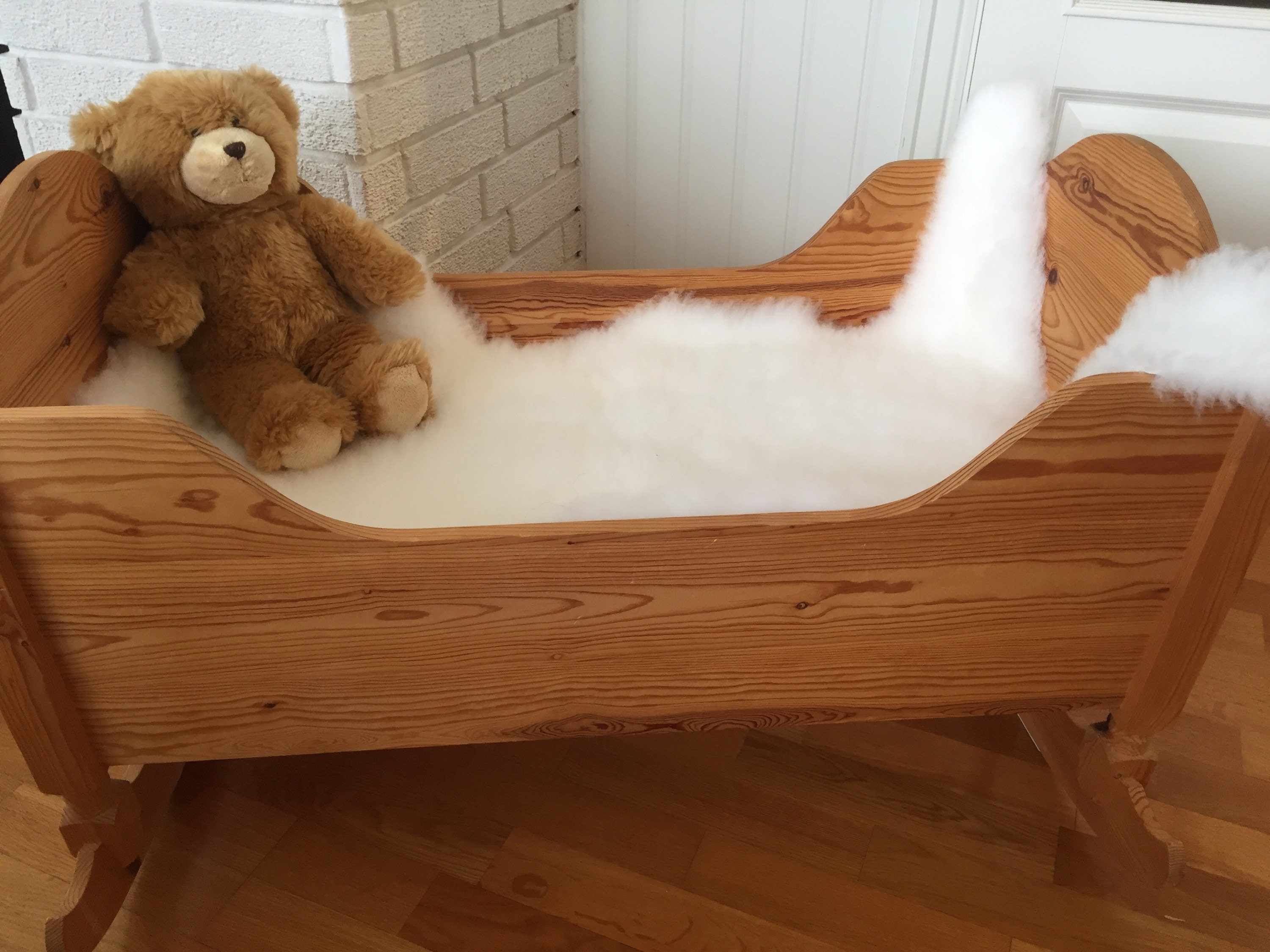 Washable baby fleece from lambskin sheepskin rug for infant nursery