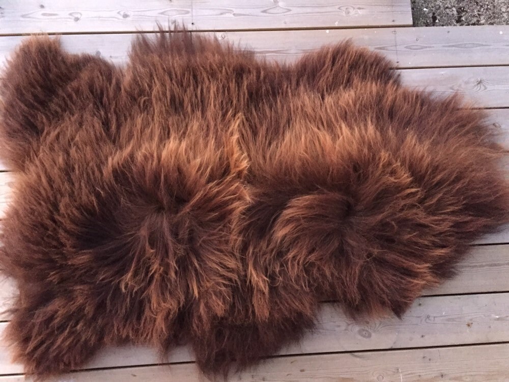 Long haired Sheepskin natural rug supersoft pelt rugged throw from