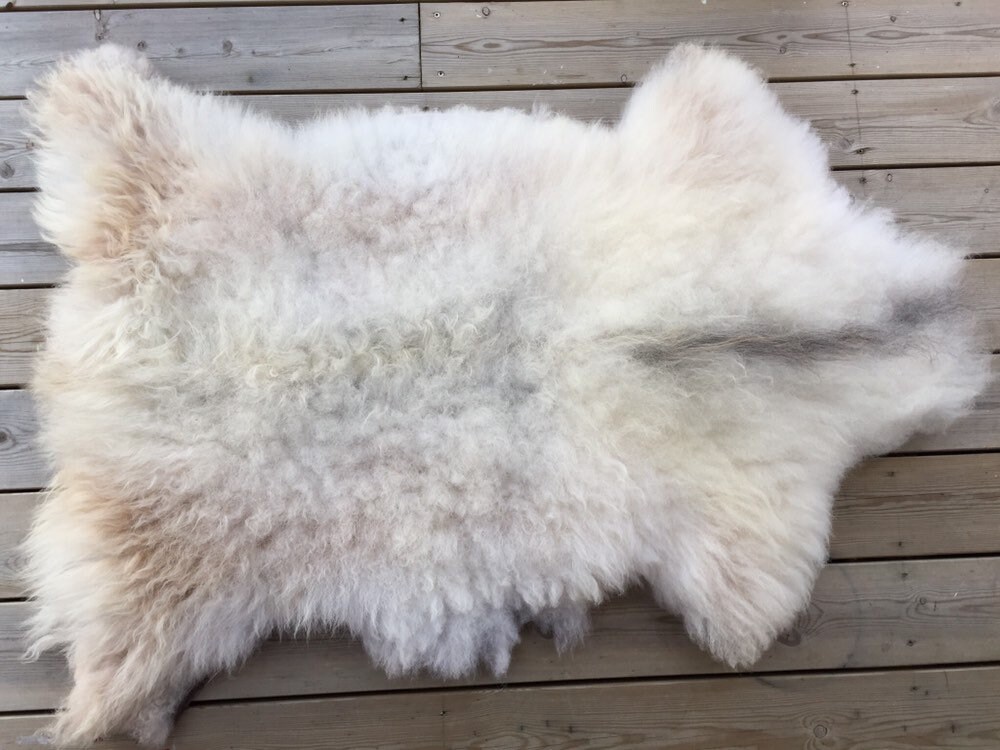 Real Sheepskin natural sheep rug supersoft pelt rugged throw from