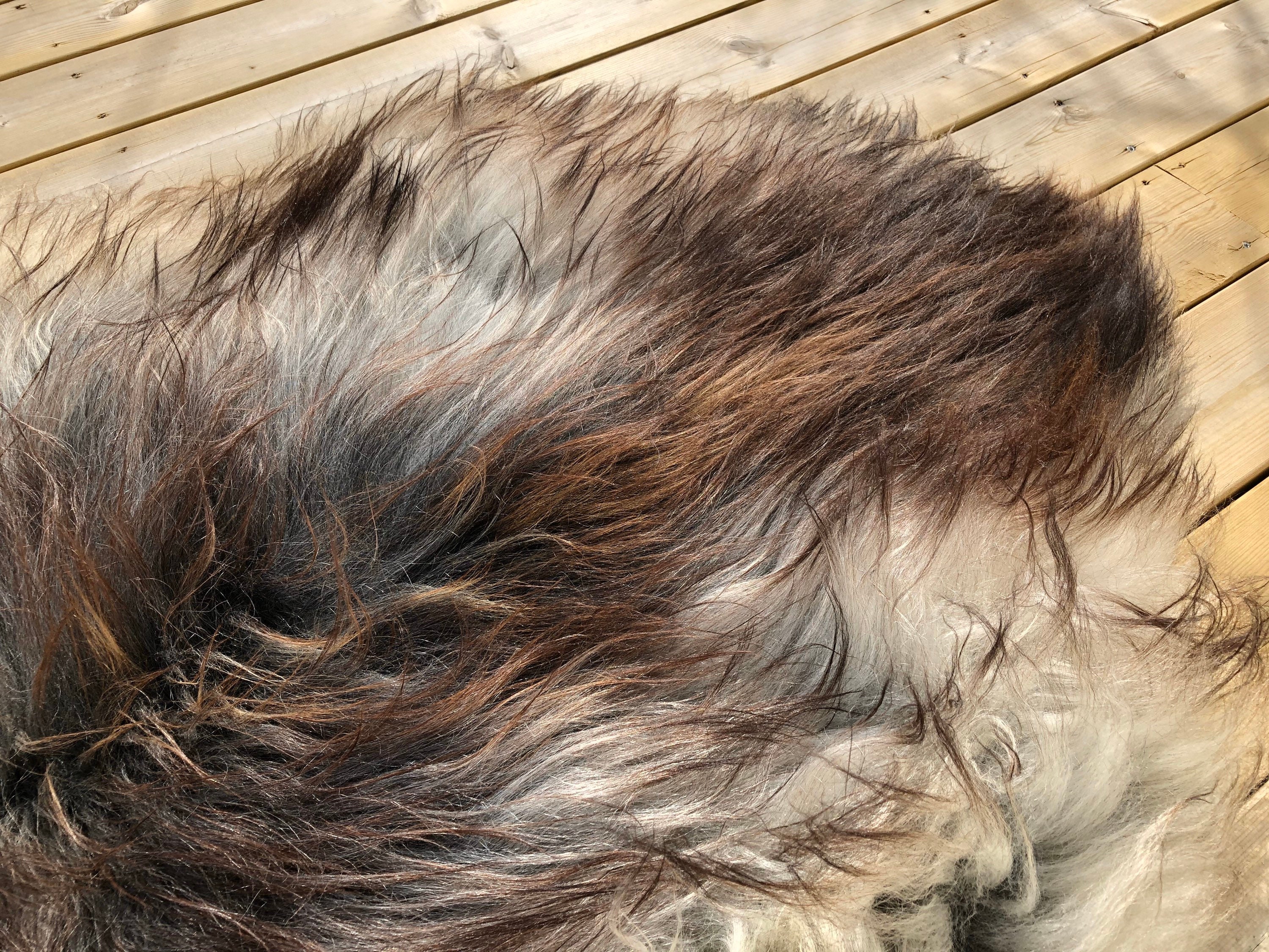 Long haired Sheepskin natural rug supersoft pelt rugged throw from