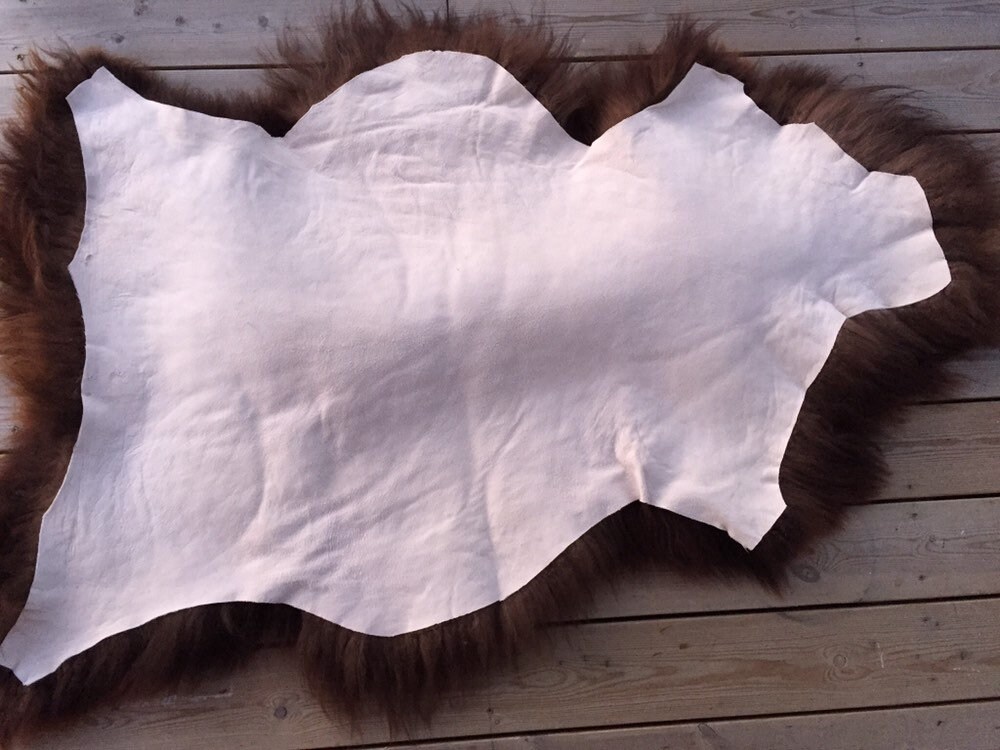 Long haired Sheepskin natural rug supersoft pelt rugged throw from