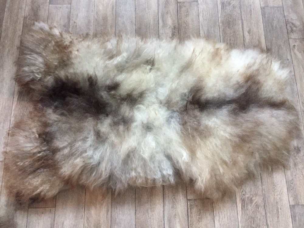 Long Haired Sheepskin Rug Soft Volumous Throw Natural Sheep Skin