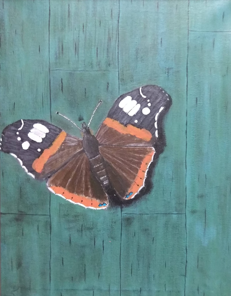 Schmetterling-Karte Wildlife Card rote Admiral-Karte | Etsy