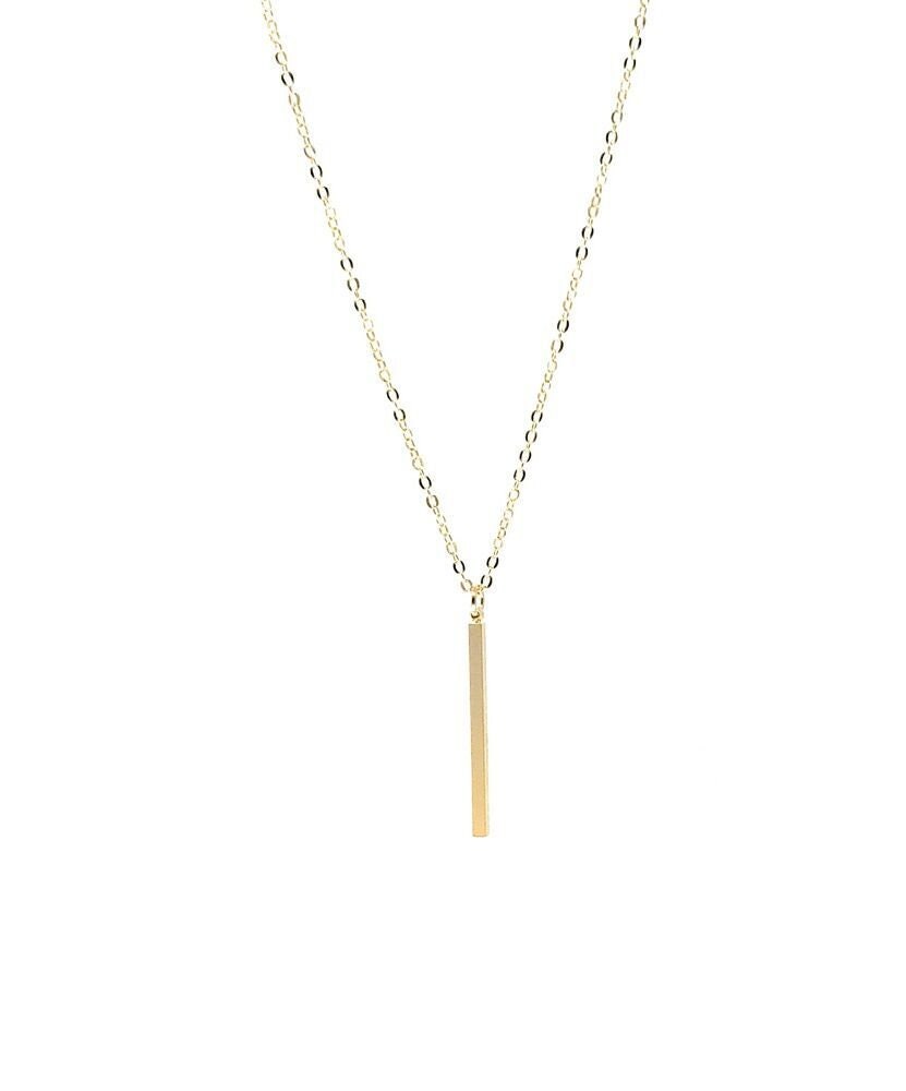 Long Bar Necklace Vertical Bar Necklace Simple Everyday - Etsy