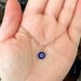 Evil Eye Necklace, Blue Glass Evil Eye Necklace, Protection Amulet 