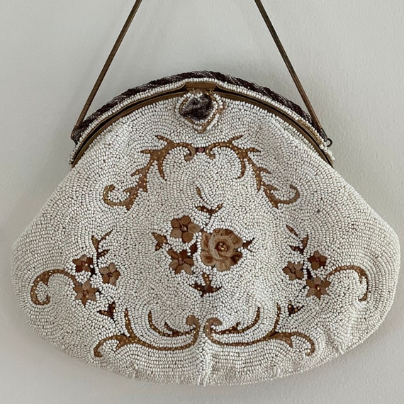 1930’s French Hand Beaded Antique Purse - image 4