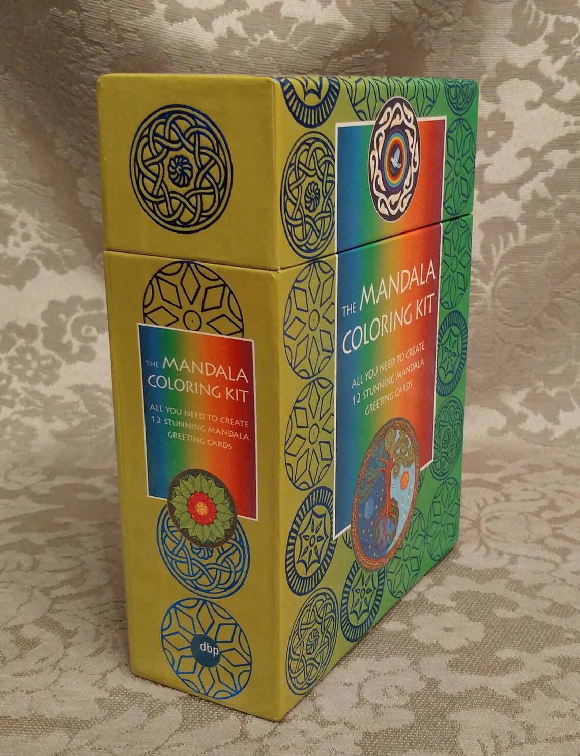 The Mandala Coloring Kit and 10 coloring greeting cards | Etsy