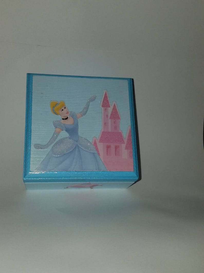 Cinderella Wooden Jewelry Box Disney Princess Room Decor