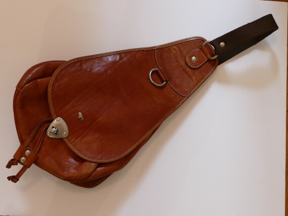 90's camel true leather handbag