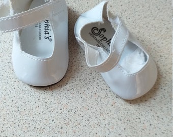 Red Patent Mary Jane Shoes w// Bow 72mm ~ REBORN DOLL SUPPLIES