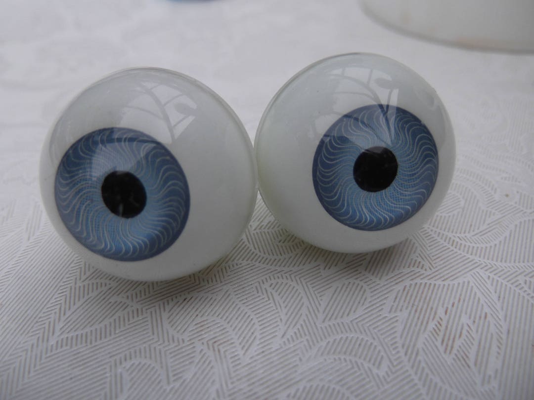 20mm Acrylic Round Doll Eyes in Blue Etsy
