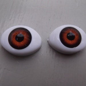 16mm SOE Oval Brown Acrylic Doll Eyes