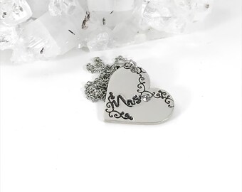 Mrs. Necklace - Honeymoon Newlywed Necklace - Wedding Bridal Shower Gift For Her