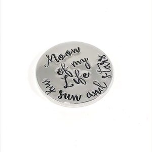Personalized Coin - Pocket Token Moon Of My Life - Personalized Boyfriend Gift - Gift For Couples - Pocket Prayer For Husband