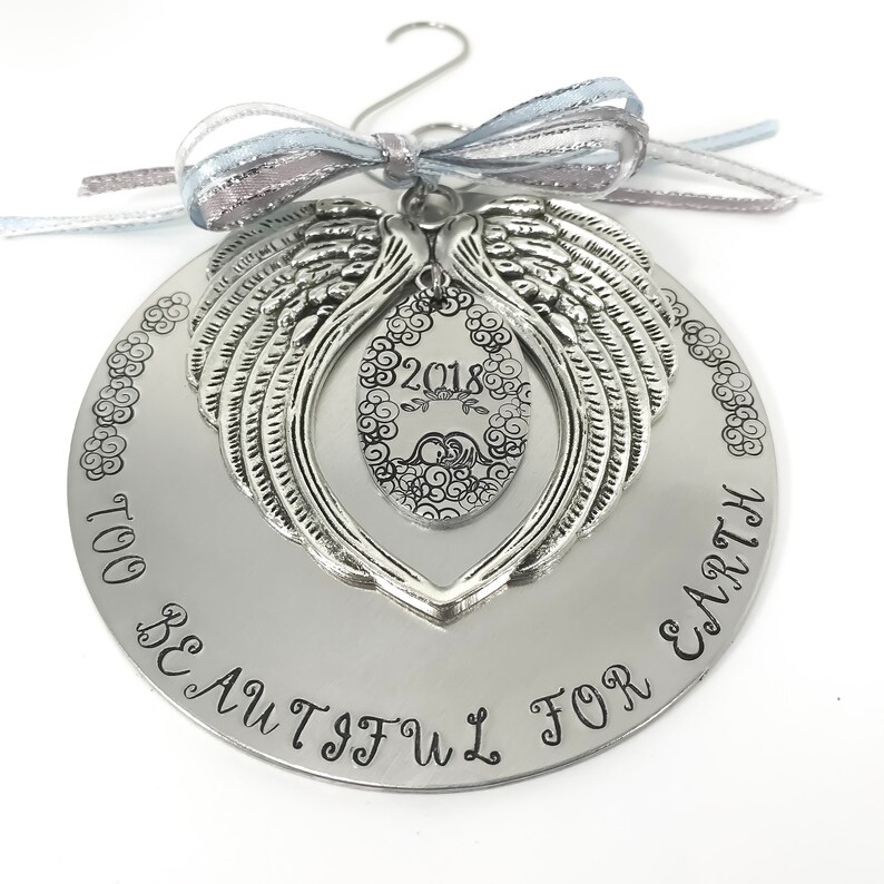 Personalized Baby Memorial Ornament Too Beautiful for Earth  Etsy