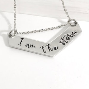 I Am The Storm Warrior Pendant - Spoonie Girl - Invisible Illness Awareness - Hand Stamped Inspirational Gift For Mom