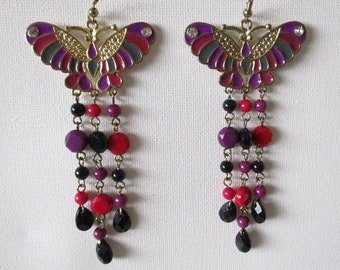 Boucles d’oreilles lustre, boucles d’oreilles papillon, boucles d’oreilles gland, boucles d’oreilles déclaration, boucles d’oreilles Boho, boucles d’oreilles gland,EA/6