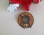 Vintage Art Deco Brooch, Bonnet Brooch, Hat Brooch, Easter Bonnet Brooch, Art Deco Bonnet Brooch, Enamel Brooch