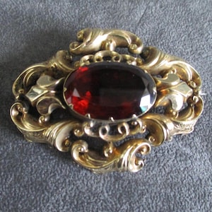 Jugendstil Gold Ton Brosche, Art Deco Gold Ton Brosche, Antike Gold Ton Brosche, Vintage Gold Ton Brosche, BR / 21