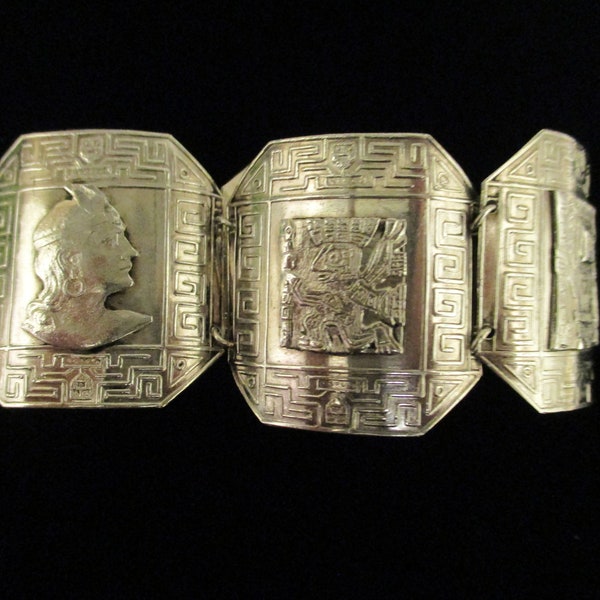 Native American Sterling Silver Bracelet, 925 Silver South Western Bracelet, Silver Native American Bracelet, Silver Souvenir Bracelet, GS/9