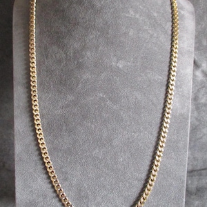 Vintage Gold Plated Chain, Gold Chain Necklace, Long Gold Chain, Gold Curb Chain, NE/44