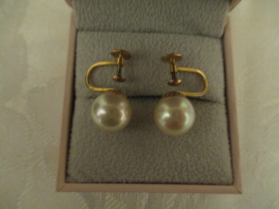 9ct Pearl Earrings 9ct Screw Back Earrings Ciro Pearl Earrings