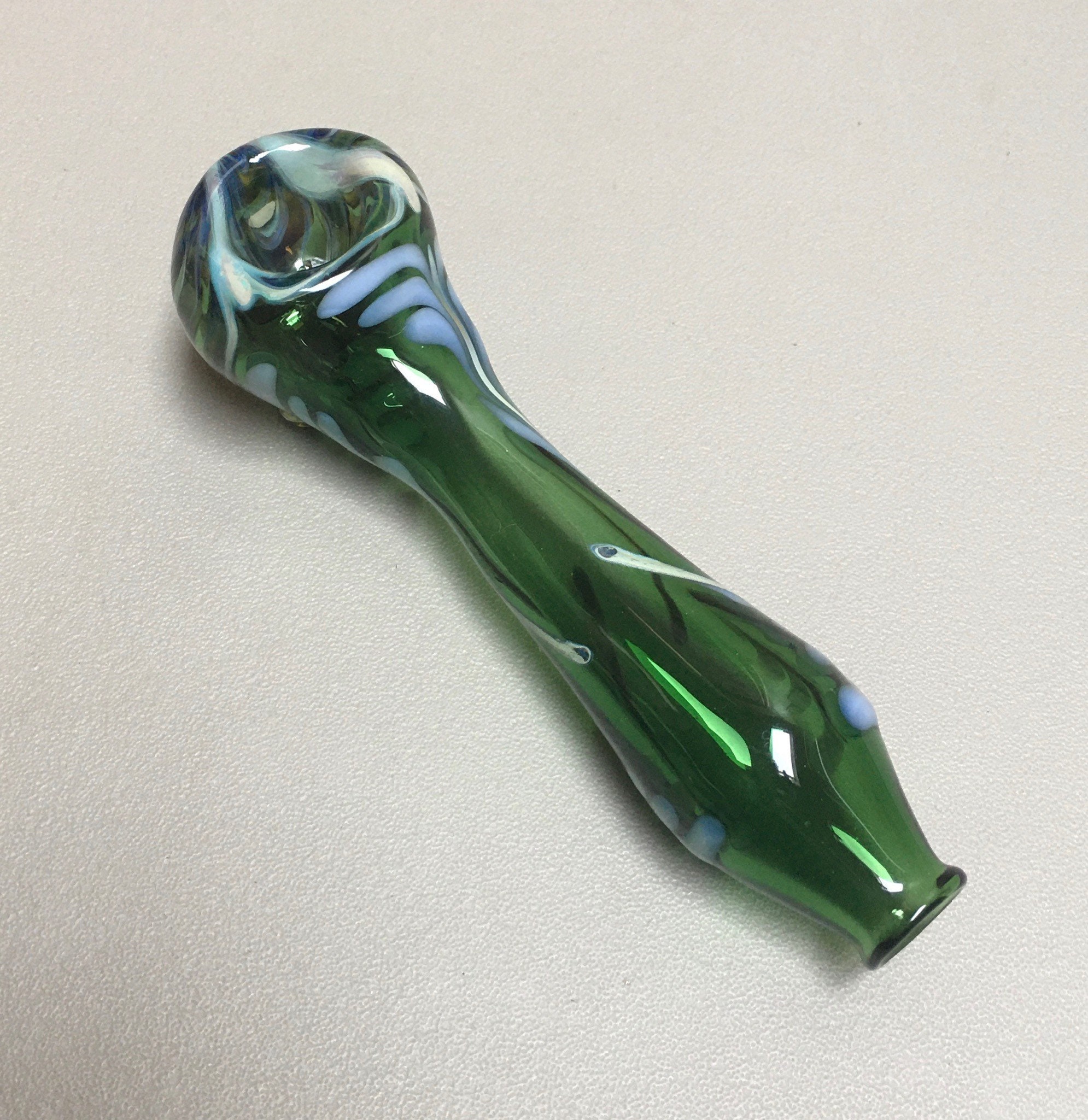 Glass Tobacco Pipe bluey Spoon Pipe 