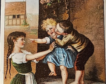Victorian Advertising Trade Card John Mundell Shoe Solar Tip & Pansy Children
