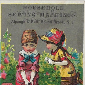 Advertising Trade Card Household Sewing Machines