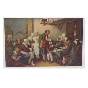Art Postcard The Village Betrothal Artist Greuze