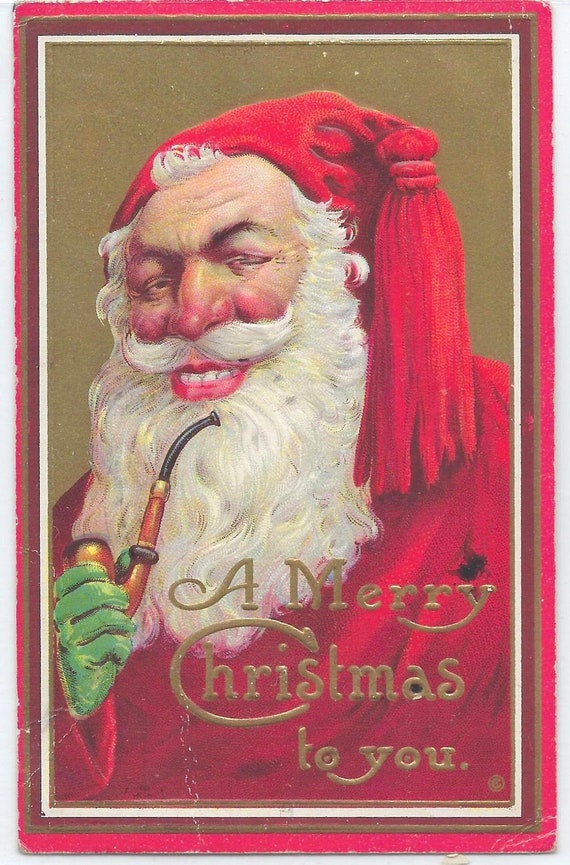 Christmas Santas Postcards, series 1