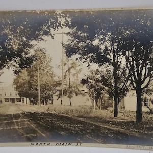RPPC Real Photo Postcard Boston NY North Main St 1908 Dirt Roads Ashcraft Pub
