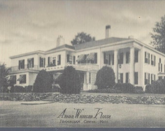 Abner Wheeler House Framingham Center Massachusetts (MA) Linen Postcard