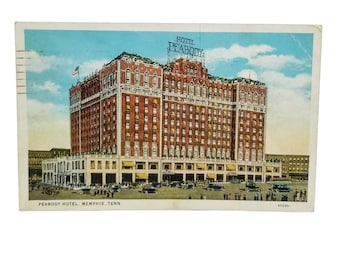 Antique Post Card Hotel Peabody Memphis TN | 1920s Scenic Postcard Tennessee