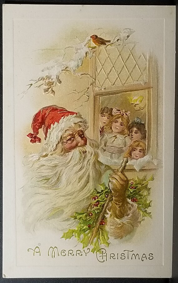 Christmas Santas Postcards, series 1