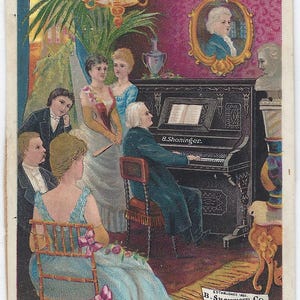 Advertising Trade Card Shoninger Piano Fortes