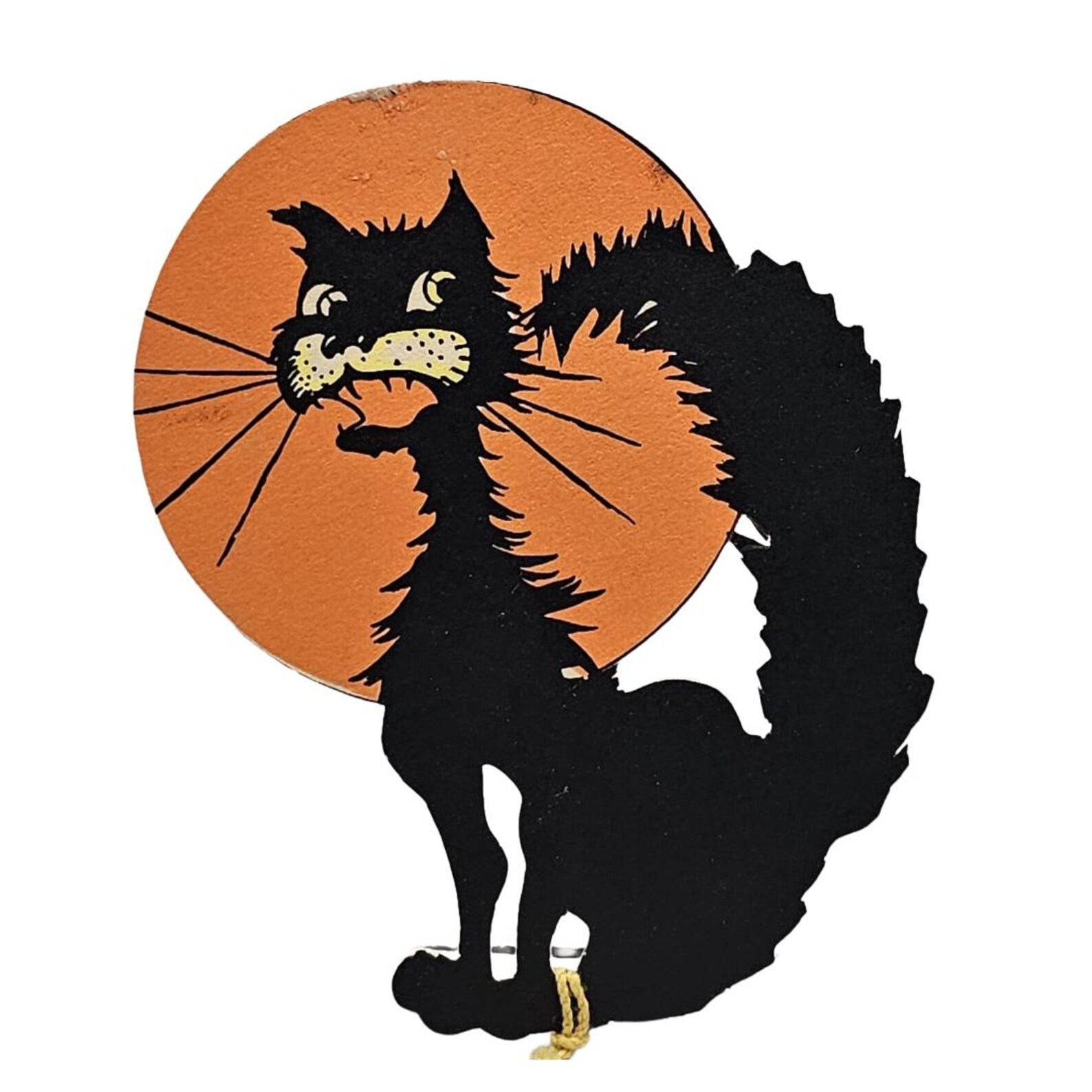 Vintage Halloween Decoration: 1920s Die Cut Black Cat Tally Card - Etsy