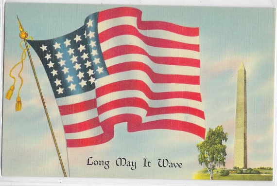 1908 USA patriotic postcard with Stars and Stripes 1908 USA patriotic postcard with Stars and Stripes