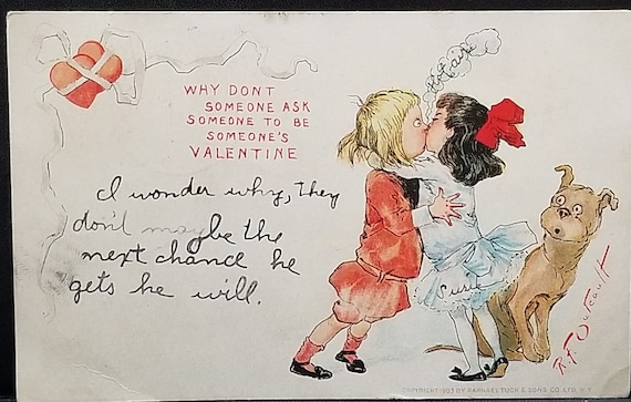 Early 1900s Raphaeil Tuck Black Americans Valentine postcard Early 1900s Raphaeil Tuck Black Americans Valentine postcard